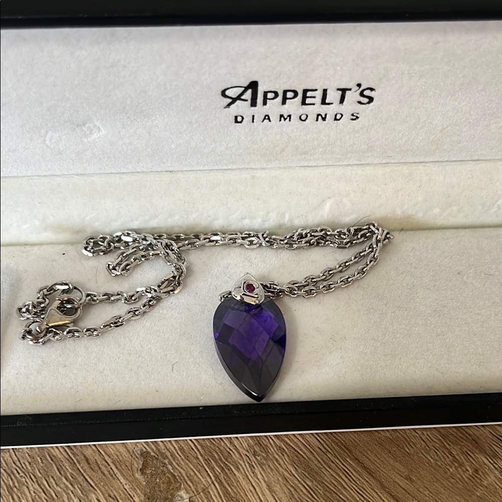 Purple Pendant Necklace
